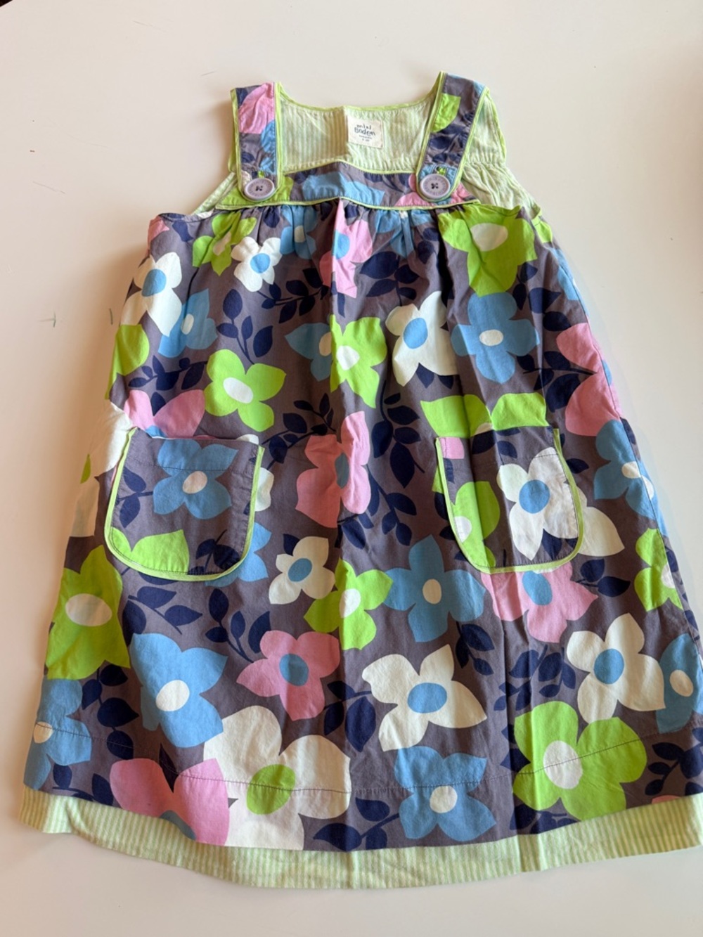 Mini Boden Vintage Floral Pocket Dress - Size 5-6